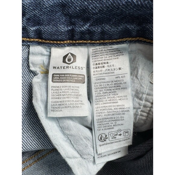 Levis Ribcage Straight Ankle High Rise Jeans Womens 25x27 Distressed Button Fly - Picture 5 of 12